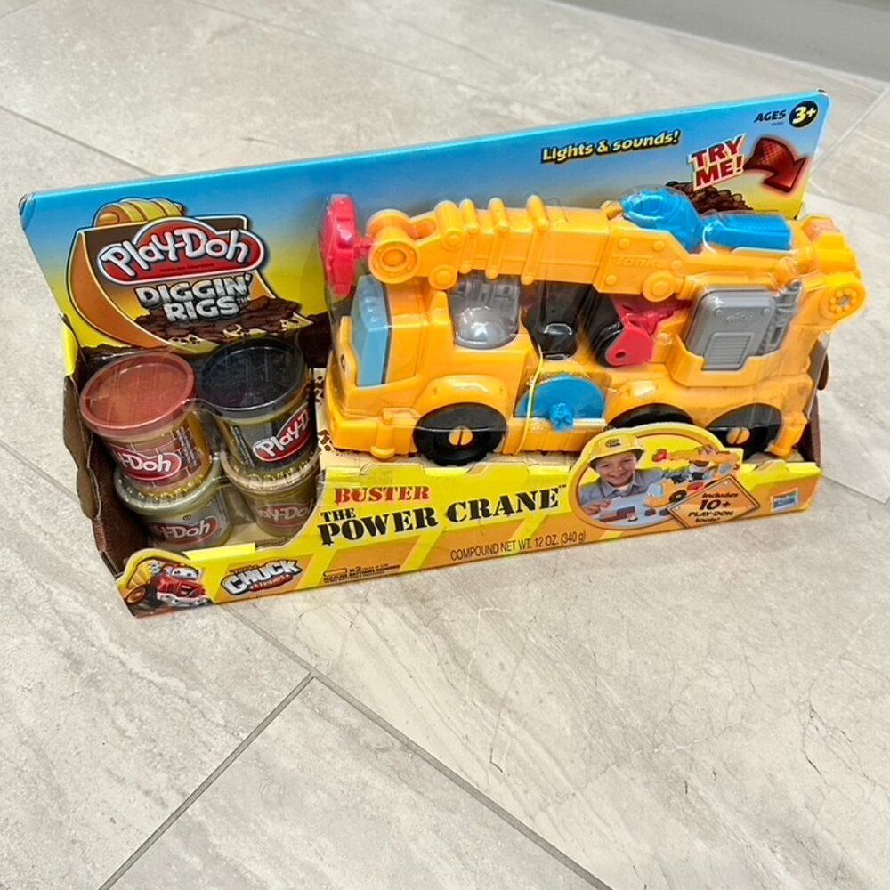 NEW Play-Doh Diggin' Rigs Tonka Chuck and Friends Buster The Power Crane Playset